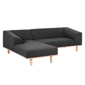 Ecksofa Aya Webstoff Webstoff - Anthrazit - Longchair davorstehend links