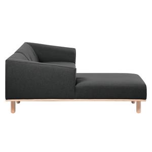 Ecksofa Aya Webstoff Webstoff - Anthrazit - Longchair davorstehend links