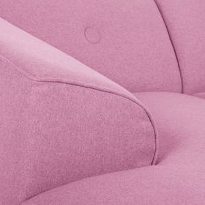 Hoekbank Aya geweven stof - Roze - Longchair vooraanzicht links