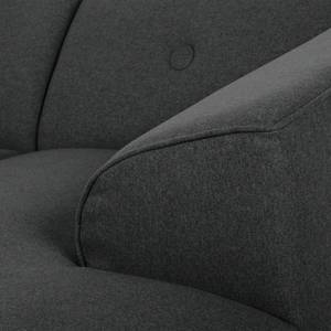 Ecksofa Aya Webstoff Webstoff - Anthrazit - Longchair davorstehend rechts