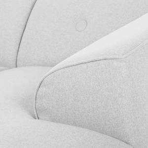 Canapé d'angle Aya Tissu - Granit - Méridienne courte à droite (vue de face)