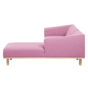 Ecksofa Aya Webstoff Webstoff - Rosa - Longchair davorstehend rechts