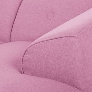 Canapé d'angle Aya Tissu - Rose - Méridienne courte à droite (vue de face)