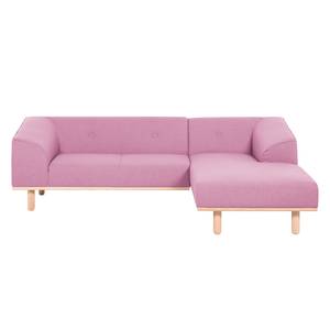 Ecksofa Aya Webstoff Webstoff - Rosa - Longchair davorstehend rechts