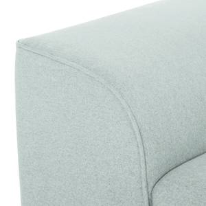 Canapé d'angle Aya Tissu - Bleu acier - Méridienne courte à droite (vue de face)