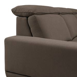 Ecksofa Bagley Webstoff mit Schlaffunktion - Congo Grau - Longchair davorstehend links