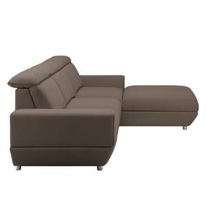 Ecksofa Bagley Webstoff mit Schlaffunktion - Congo Grau - Longchair davorstehend rechts