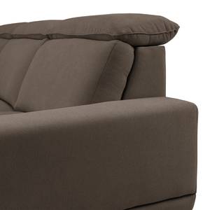 Ecksofa Bagley Webstoff mit Schlaffunktion - Congo Grau - Longchair davorstehend rechts