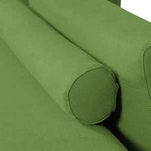 Ecksofa Banfora I Webstoff Grasgrün - Longchair davorstehend links