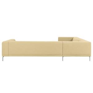 Ecksofa Banfora II Webstoff Beige - Ecke davorstehend links