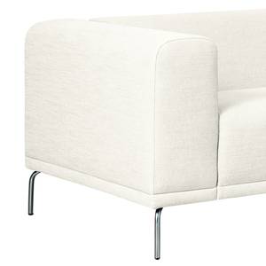 Ecksofa Banfora II Webstoff Ivory - Ecke davorstehend links