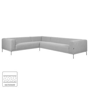 Ecksofa Banfora II Webstoff Grau - Ecke davorstehend links