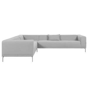 Ecksofa Banfora II Webstoff Grau - Ecke davorstehend links