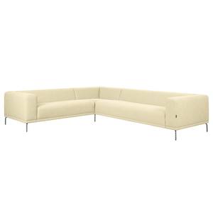 Ecksofa Banfora II Webstoff Sand - Ecke davorstehend links