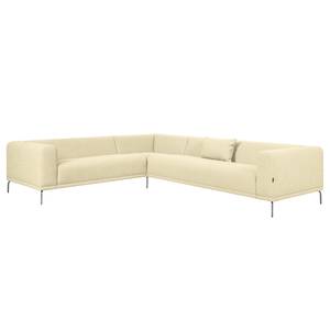 Ecksofa Banfora II Webstoff Sand - Ecke davorstehend links