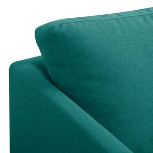 Ecksofa Bedale Webstoff Petrol - Longchair davorstehend links