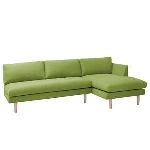 Ecksofa Bedale Webstoff Avocado - Longchair davorstehend rechts