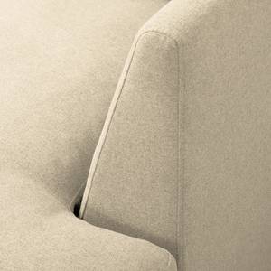 Ecksofa Bedale Webstoff Warmes Beige - Longchair davorstehend rechts