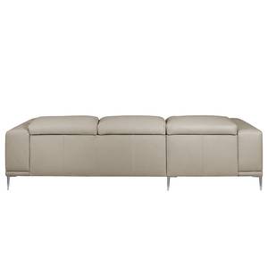 Ecksofa Beloha Echtleder Cappuccino - Longchair davorstehend links