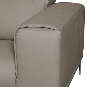 Ecksofa Beloha Echtleder Taupe - Longchair davorstehend links