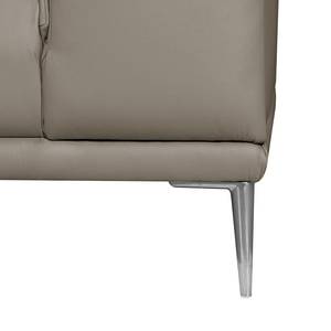 Ecksofa Beloha Echtleder Taupe - Longchair davorstehend links