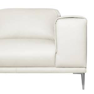 Ecksofa Beloha Echtleder Weiß - Longchair davorstehend links