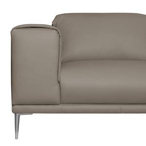 Ecksofa Beloha Echtleder Taupe - Longchair davorstehend rechts