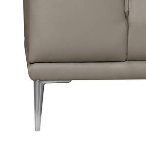 Ecksofa Beloha Echtleder Taupe - Longchair davorstehend rechts