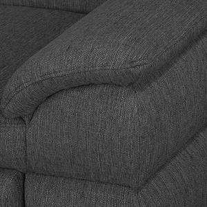 Ecksofa Belzoni Webstoff Anthrazit - Longchair davorstehend links - Keine Funktion