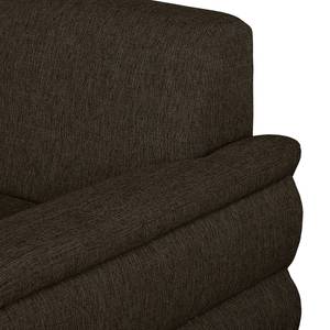 Ecksofa Belzoni Webstoff Bisonbraun - Longchair davorstehend links - Schlaffunktion