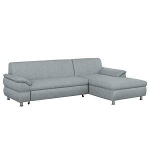 Ecksofa Belzoni Webstoff Granit - Longchair davorstehend rechts - Keine Funktion