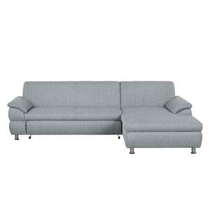 Ecksofa Belzoni Webstoff Granit - Longchair davorstehend rechts - Keine Funktion