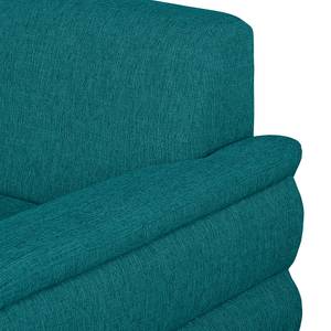 Ecksofa Belzoni Webstoff Petrol - Longchair davorstehend links - Keine Funktion