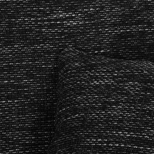 Divano angolare Berrings (anche letto) Similpelle / Tessuto strutturato nero - Longchair preimpostata a destra
