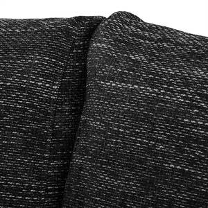 Canapé d'angle Berrings (convertible) Imitation cuir / Tissu structuré - Noir - Méridienne courte à droite (vue de face)