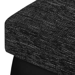 Ecksofa Berrings (mit Schlaffunktion) Kunstleder / Strukturstoff Schwarz - Longchair davorstehend rechts