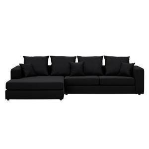 Ecksofa Bilbao Webstoff Stoff Selva: Anthrazit - Longchair davorstehend links