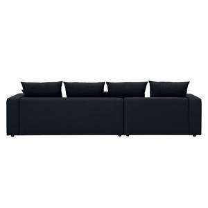 Ecksofa Bilbao Webstoff Stoff Ramira: Anthrazit - Longchair davorstehend links