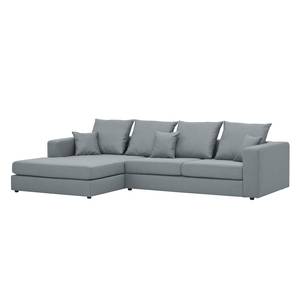 Ecksofa Bilbao Webstoff Stoff Selva: Grau - Longchair davorstehend links