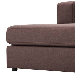 Ecksofa Bilbao Webstoff Webstoff Milan: Grau-Braun - Longchair davorstehend links