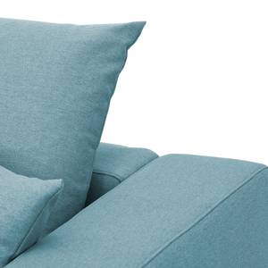 Ecksofa Bilbao Webstoff Stoff Selva: Hellblau - Longchair davorstehend links