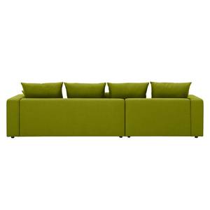 Ecksofa Bilbao Webstoff Stoff Ramira: Limette - Longchair davorstehend links