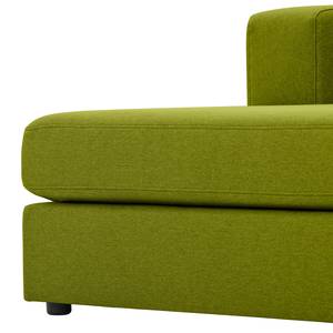 Ecksofa Bilbao Webstoff Stoff Ramira: Limette - Longchair davorstehend links