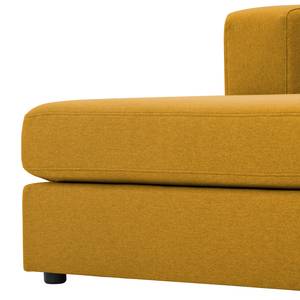 Ecksofa Bilbao Webstoff Stoff Selva: Senfgelb - Longchair davorstehend links