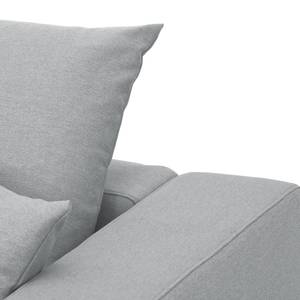 Ecksofa Bilbao Webstoff Stoff Selva: Silbergrau - Longchair davorstehend links