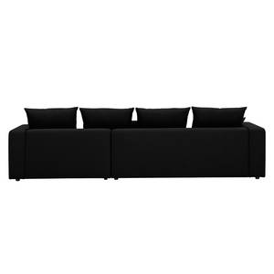 Ecksofa Bilbao Webstoff Stoff Selva: Anthrazit - Longchair davorstehend rechts