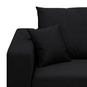 Ecksofa Bilbao Webstoff Stoff Selva: Anthrazit - Longchair davorstehend rechts