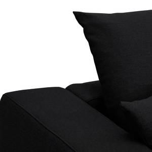 Ecksofa Bilbao Webstoff Stoff Selva: Anthrazit - Longchair davorstehend rechts