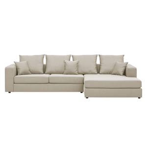 Ecksofa Bilbao Webstoff Stoff Selva: Beige - Longchair davorstehend rechts