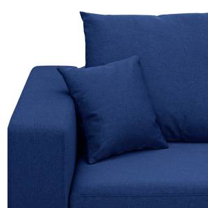 Ecksofa Bilbao Webstoff Stoff Ramira: Blau - Longchair davorstehend rechts